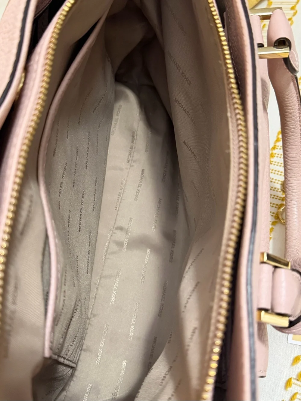 Michael Kors Blossom Pink Pebbled Leather Satchel